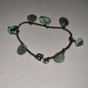 Bohemian Handmade Abalone Aventurine on Rope Bracelet